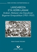 Portada del libro Langabezia eta herri-lanak. Araban, Bizkaian eta Gipuzkoan Bigarren Errepublikan (1931-1937)