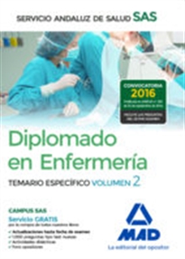Portada del libro Diplomado en Enfermería del Servicio Andaluz de Salud. Temario específico volumen 2