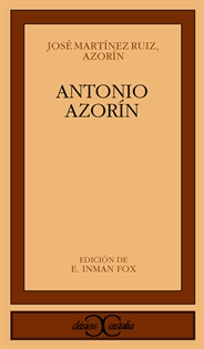 Portada del libro Antonio Azorín                                                                  .