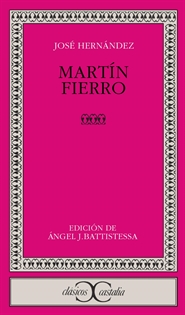 Portada del libro Martín Fierro                                                                   .