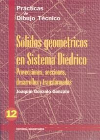 Portada del libro P.D.T. Nº 12: Sólidos geométricos en sistema diédrico.