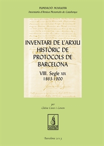 Portada del libro Inventari de l'arxiu històric de protocols de Barcelona VIII